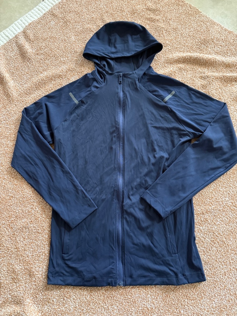 FIOBOC Lightweight Hooded Zip Jacket in Navy
